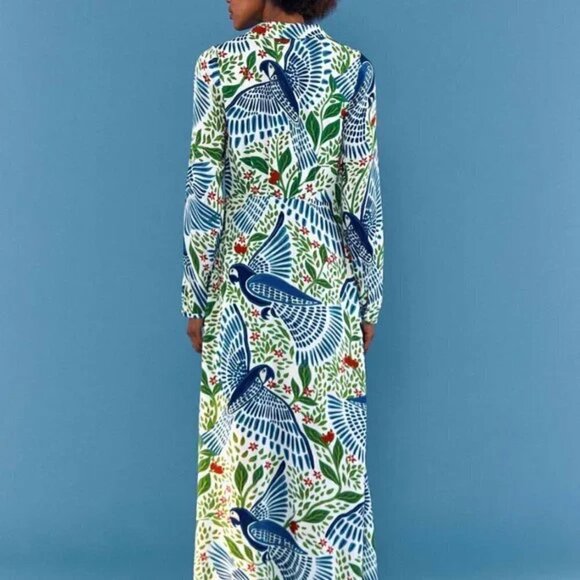 FARM Rio Blue Macaw Flight Maxi Dress - Picture 12 of 15